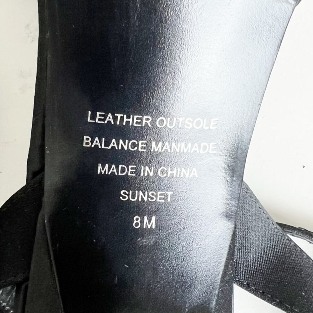 Alfani‎ Sunset Black Rhinestone Pointed Toe Ankle Strap Stiletto Pumps Size 8 M - Picture 8 of 10